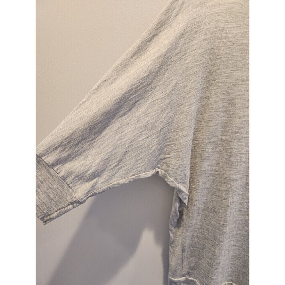 Eileen Fisher Blouse Silk Blend Gray Sz S Dolman Sleeve,  Cuff Wrist And Waist - Picture 2 of 9